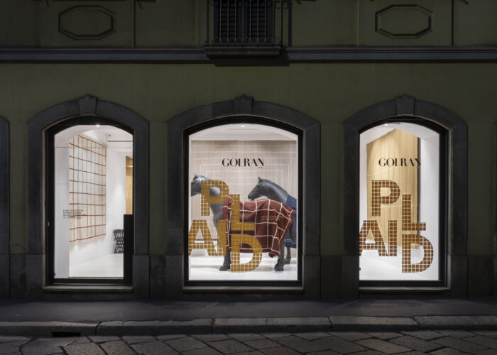 FLAGSHIP STORE DURING SALONE DEL MOBILE 2024, During the Milan Furniture Fair, the Golran carpet company – is presenting the new collection Plaid, designed  by Piero Lissoni